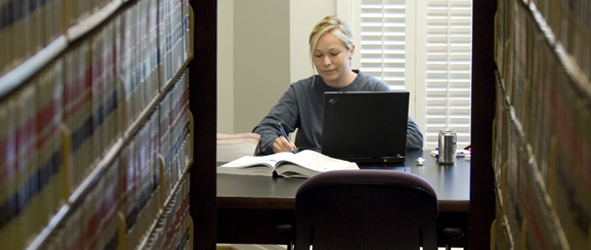 student studying